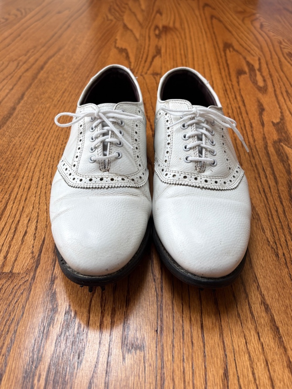 Allen Edmonds White Brogue Golf Oxfords